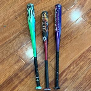 Colorful Softball/ Baseball Bat Trio bundle